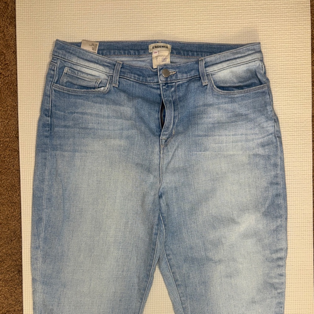 L'AGENCE High-Rise Light Blue Jeans
